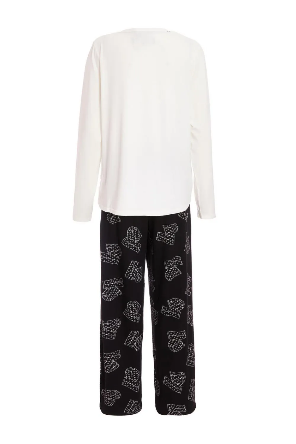 Quiz Nightwear>Black Slogan Pyjama Set