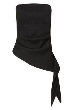 Quiz Going Out Tops|Tops>Black Textured Bandeau Top