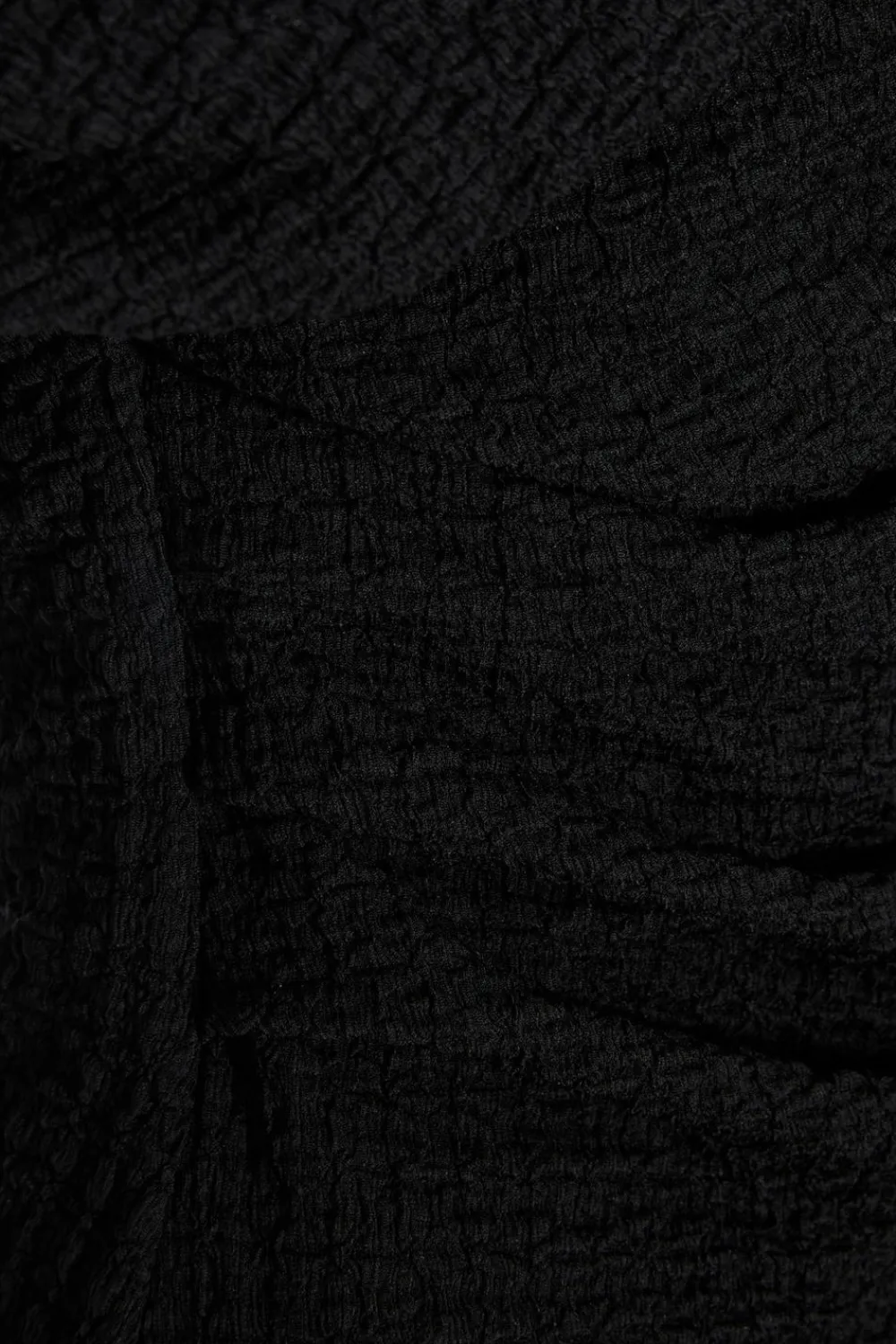 Quiz Day Tops|Tops>Black Textured Drape Neck Top