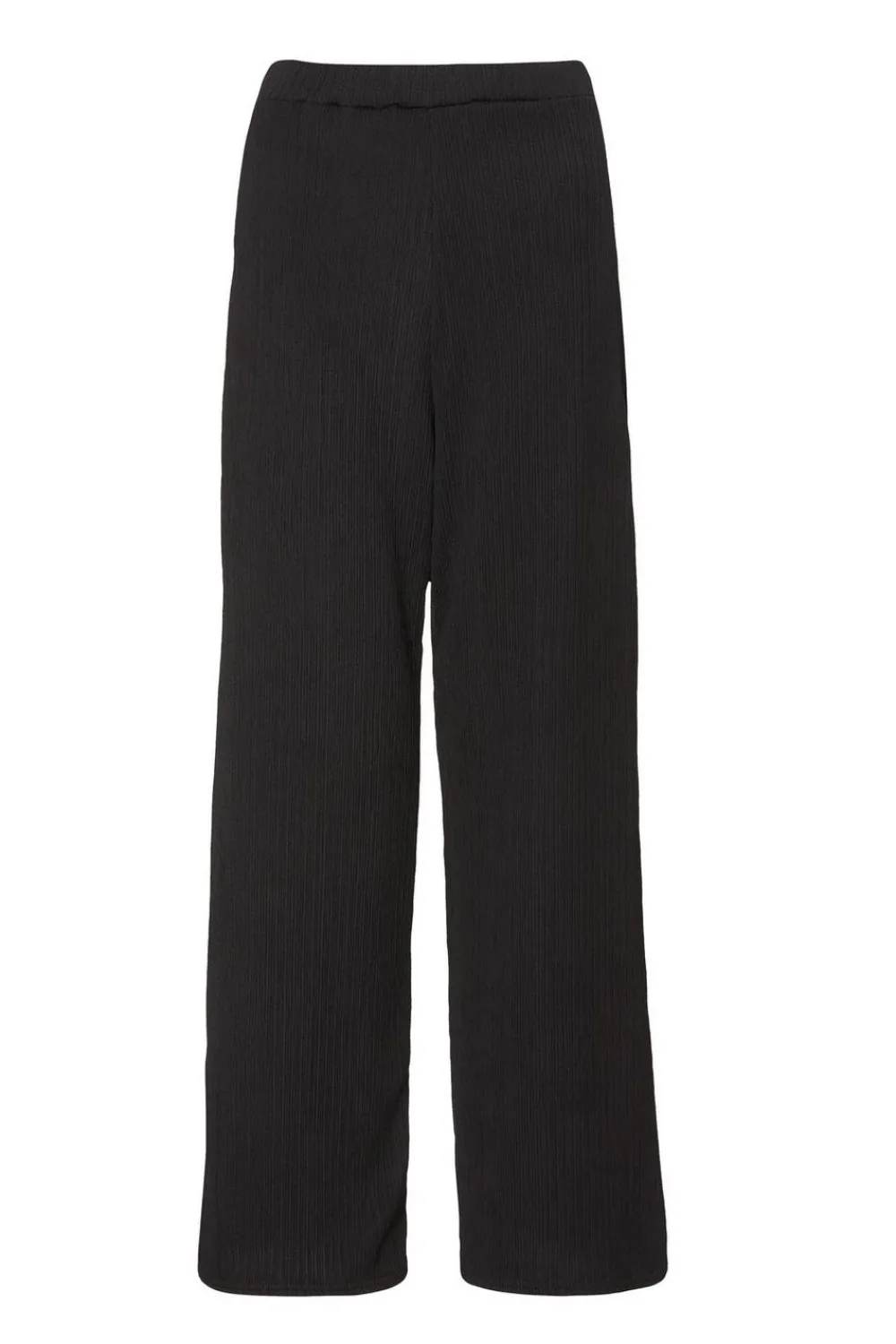 Quiz Trousers|Holiday>Black Textured Palazzo Trousers