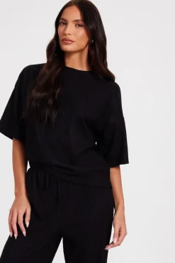 Quiz T-Shirts|Summer Tops>Textured T-Shirt