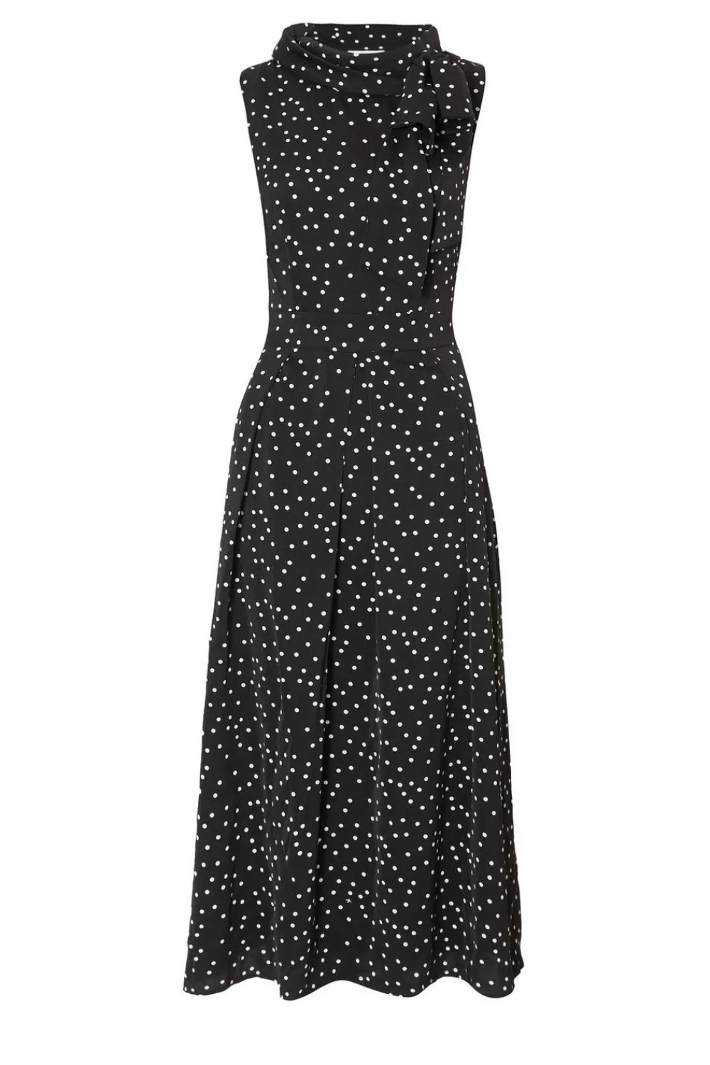 Quiz Day At The Races|Christening Guest>Tie Neck Polka Dot Midaxi Dress