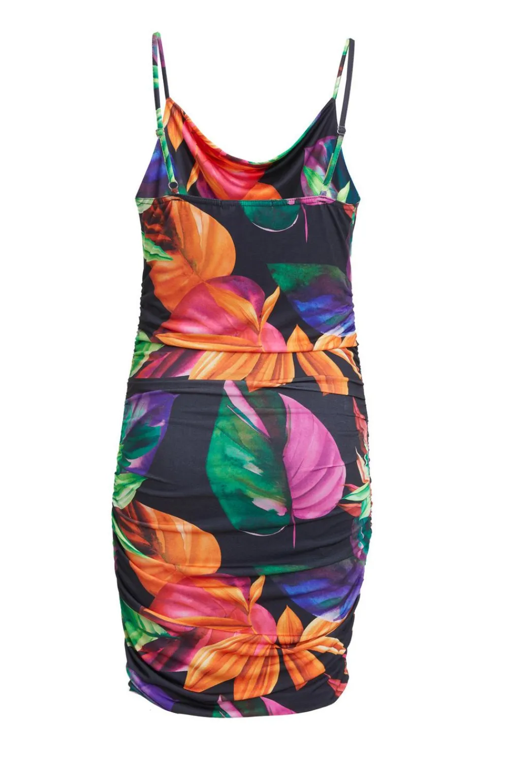 Quiz Holiday|Summer Dresses>Black Tropical Print Mini Dress