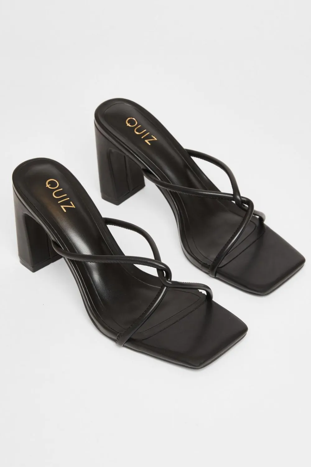 Quiz Holiday Shoes|Heels>Twist Front Strappy Block Heels
