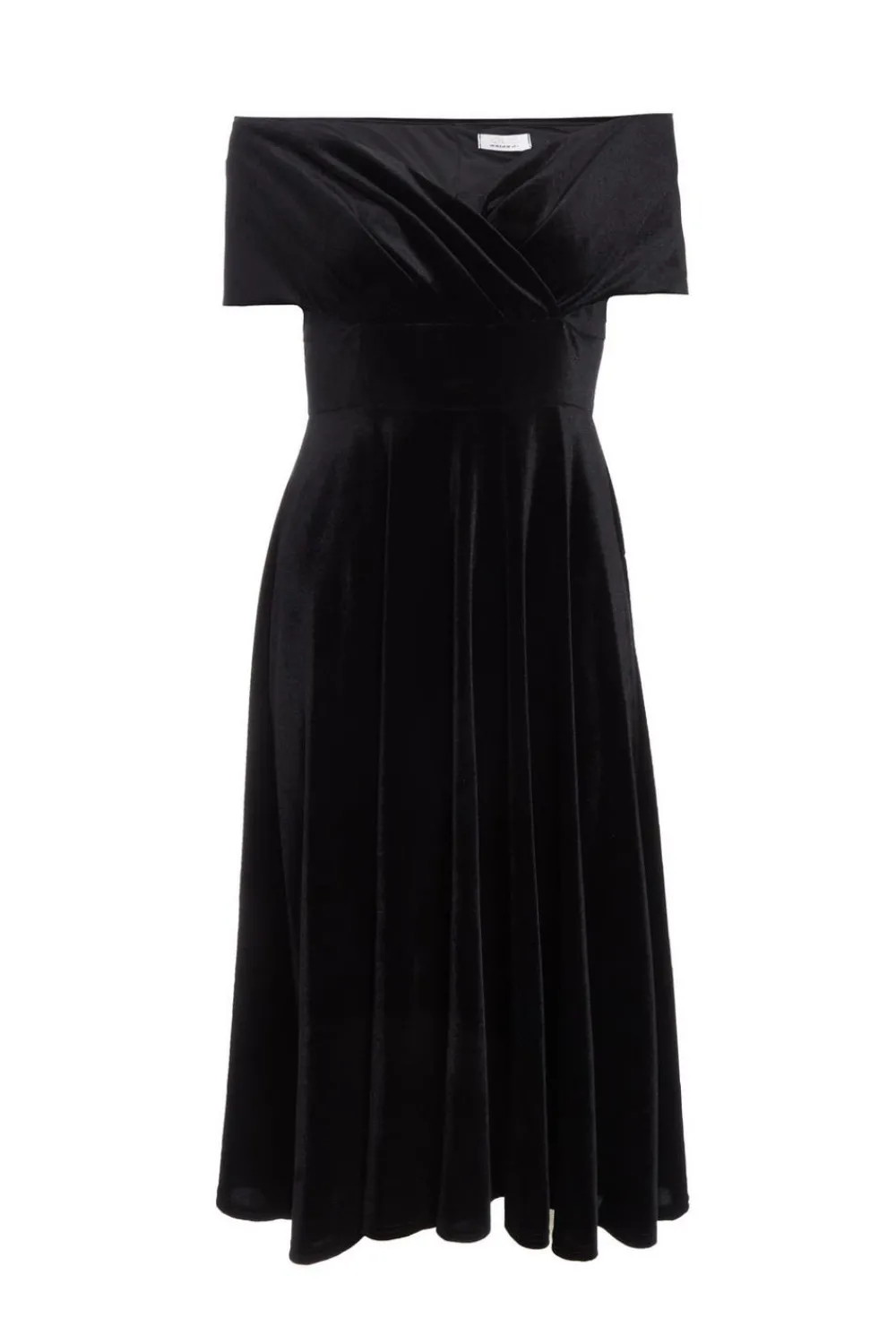 Quiz Prom & Ball|Evening Dresses>Black Velvet Bardot Midi Dress