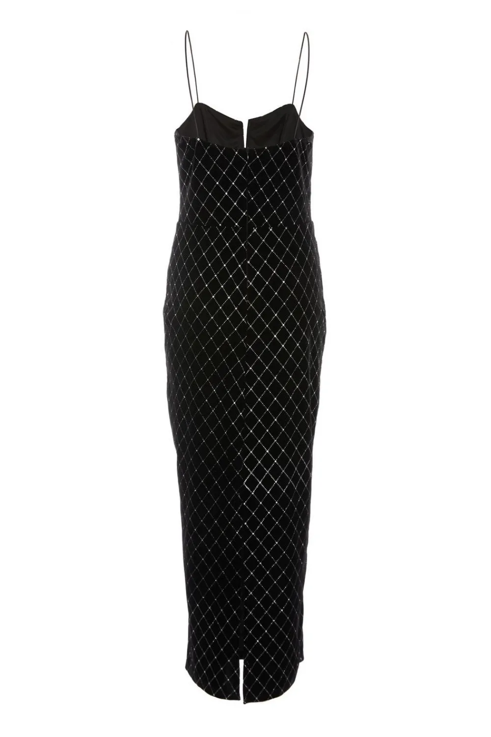 Quiz Prom & Ball|Evening Dresses>Black Velvet Diamante Midi Dress
