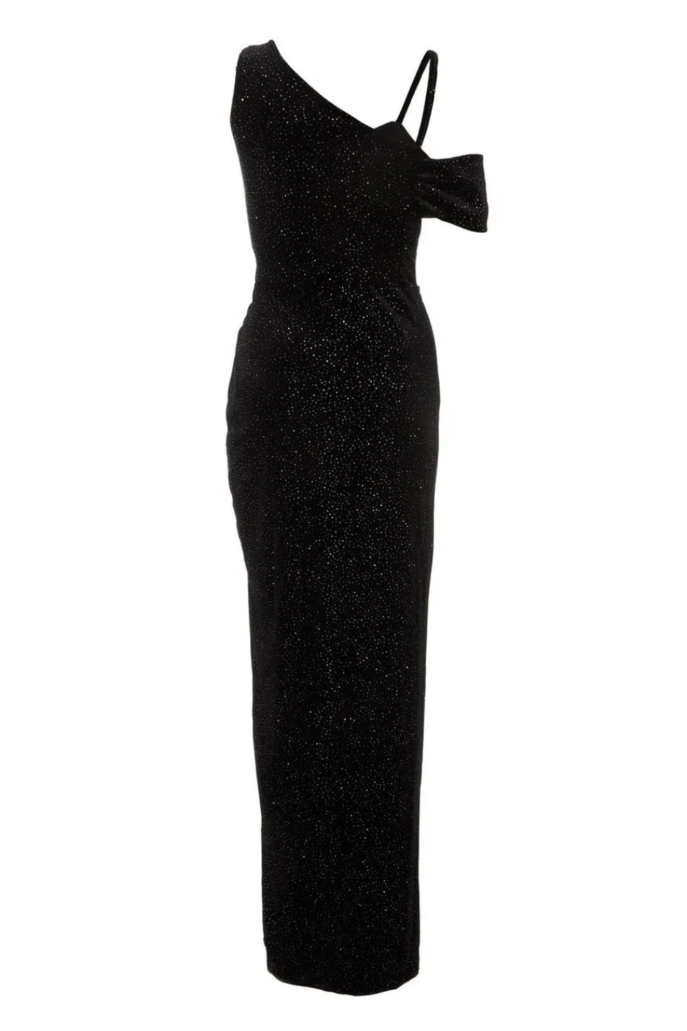 Quiz Evening Dresses|Wrap Dresses>Black Velvet Glitter Maxi Dress
