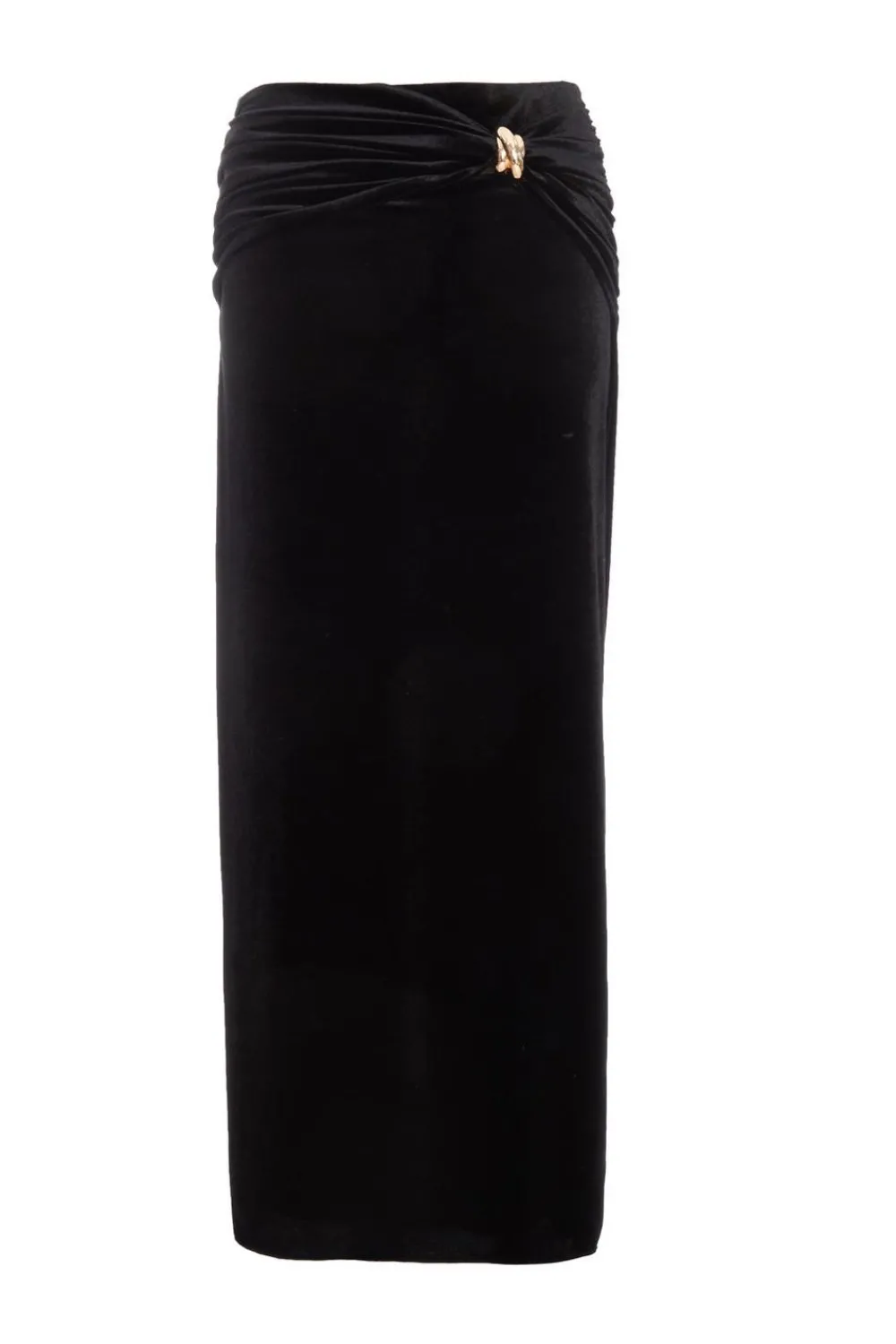 Quiz Prom & Ball|Co-Ords>Black Velvet Maxi Skirt