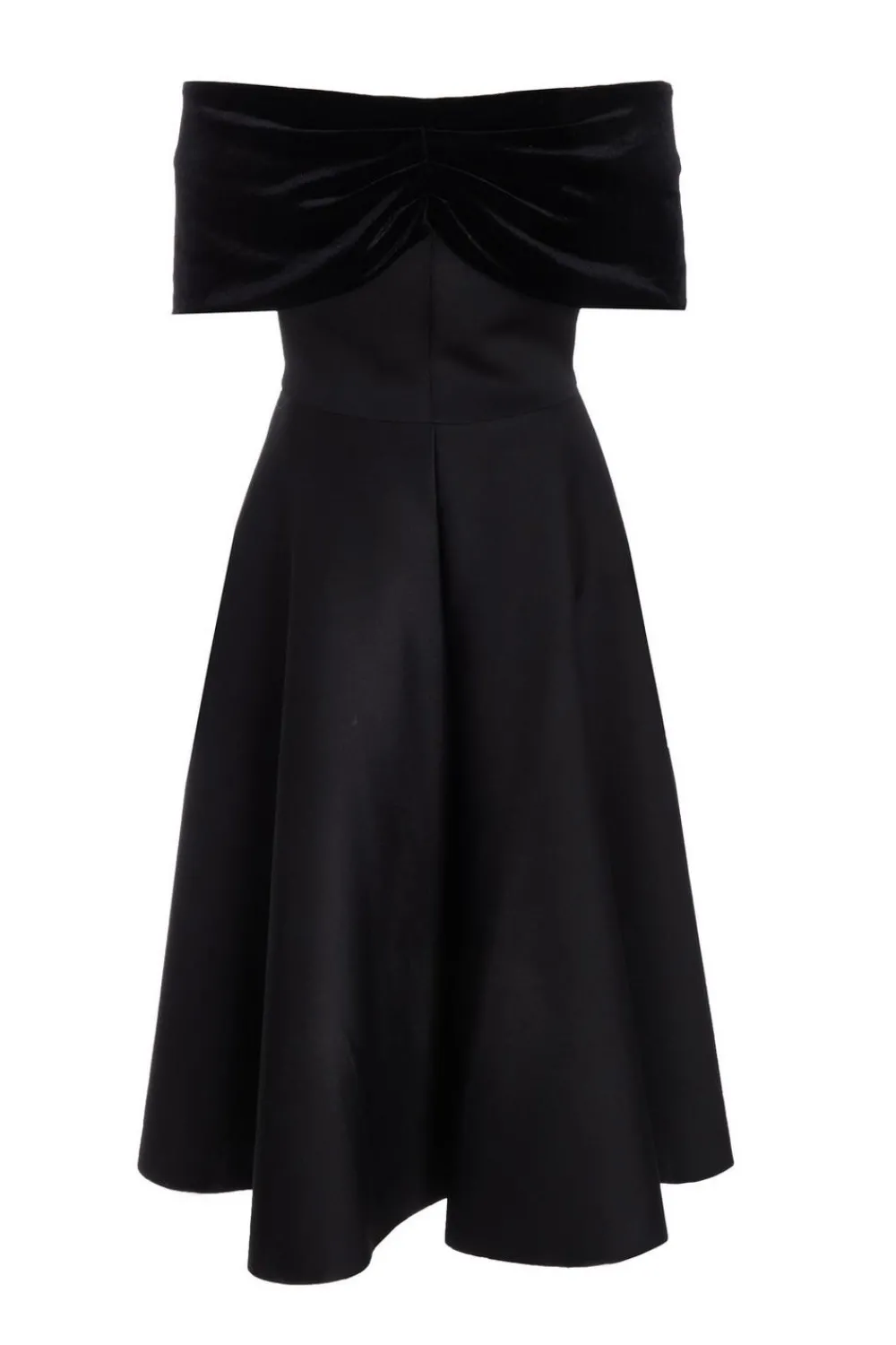 Quiz Prom & Ball|Evening Dresses>Black Velvet Neckline Skater Dress