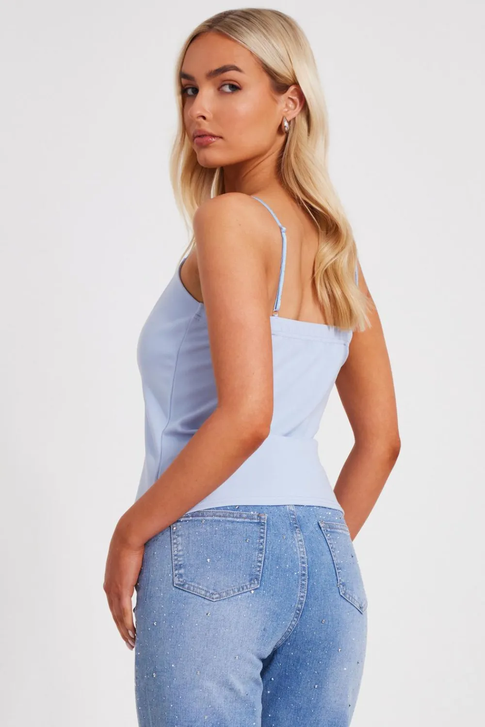Quiz Summer Tops|Going Out Tops>Bow Front Strappy Top