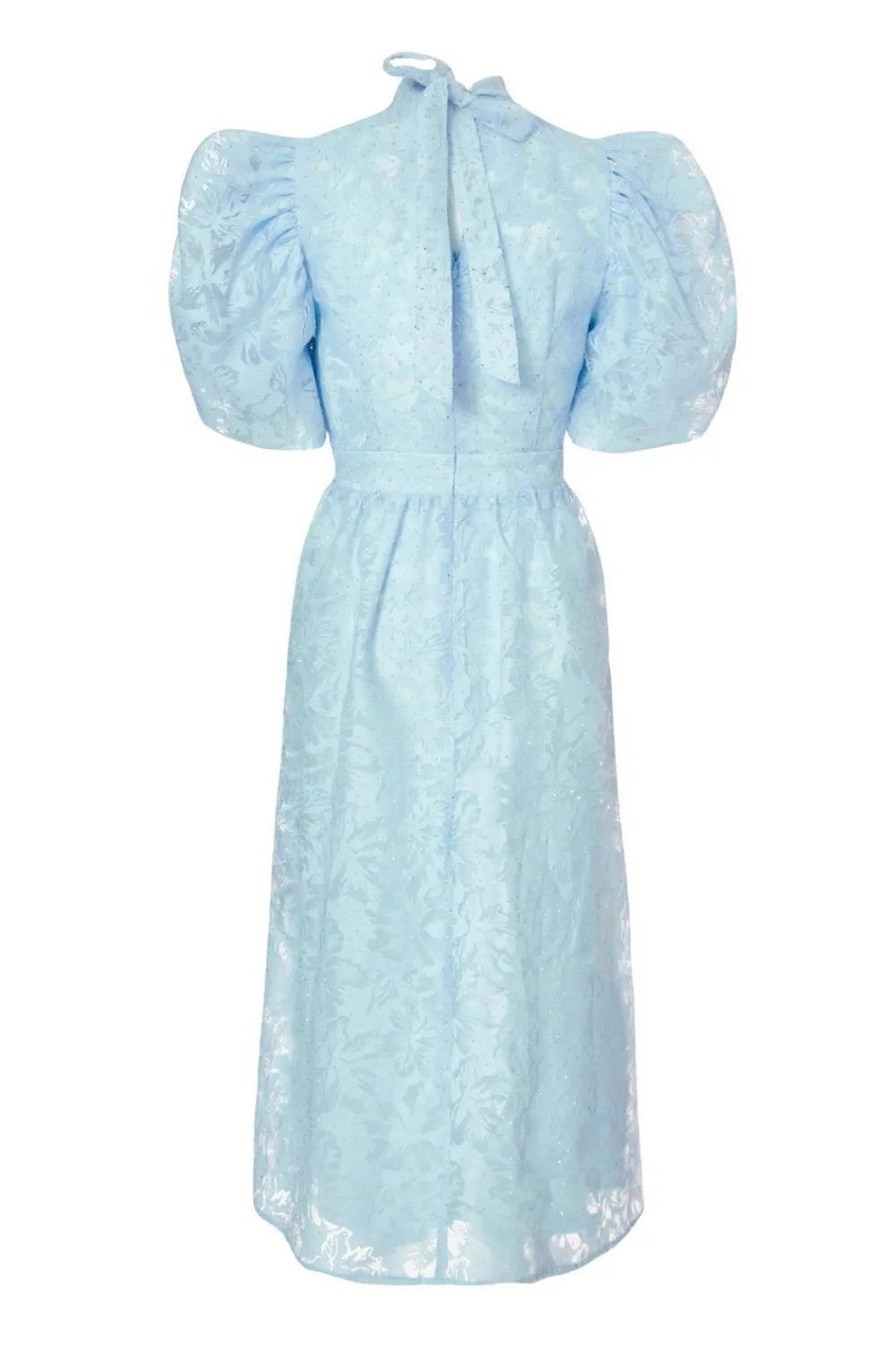 Quiz Day At The Races|Christening Guest>Blue Chiffon Diamante Midi Dress