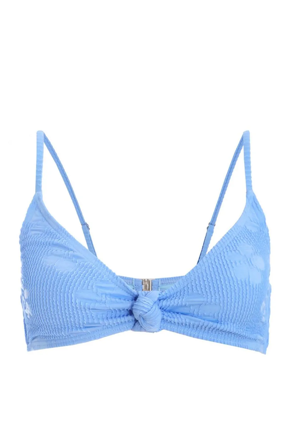 Quiz Holiday Accessories|Holiday>Blue Crinkle Knot Bikini Top