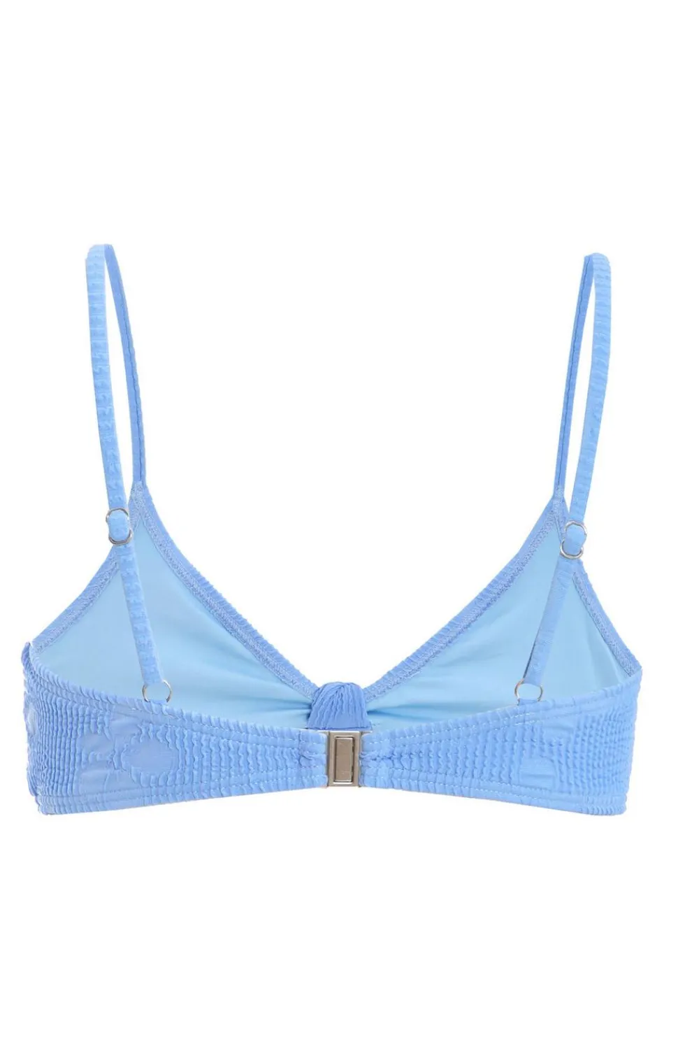 Quiz Holiday Accessories|Holiday>Blue Crinkle Knot Bikini Top