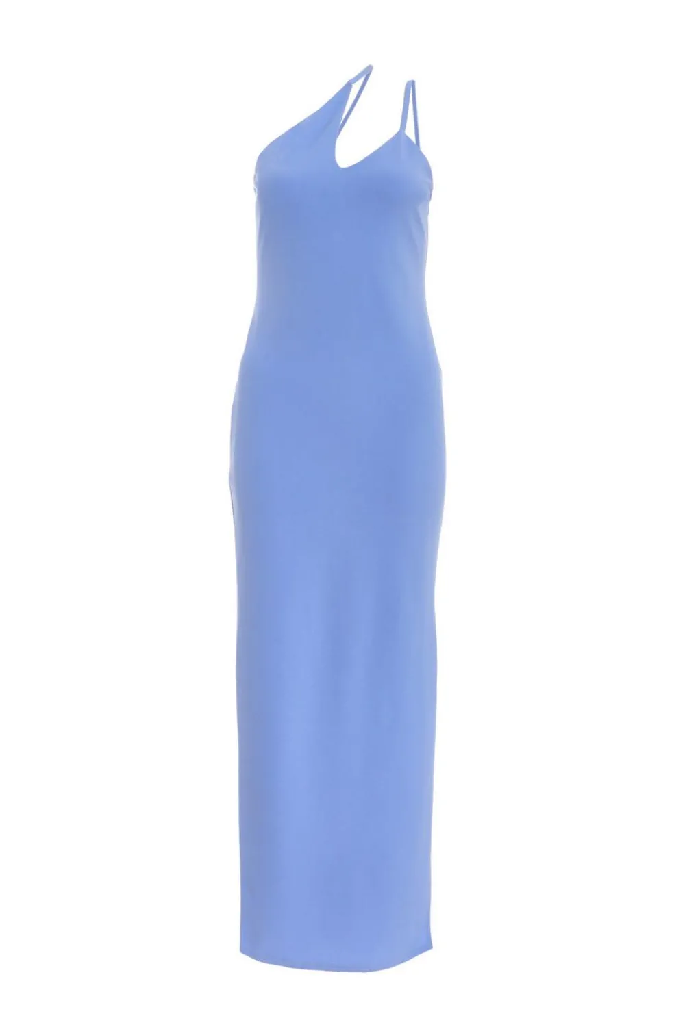 Quiz Evening Dresses|Wedding Guest Dresses>Blue Cut Out One Shoulder Midaxi Dress