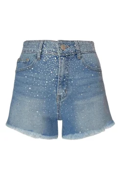 Quiz Summer Clothes|Shorts>Blue Denim Embellished Shorts