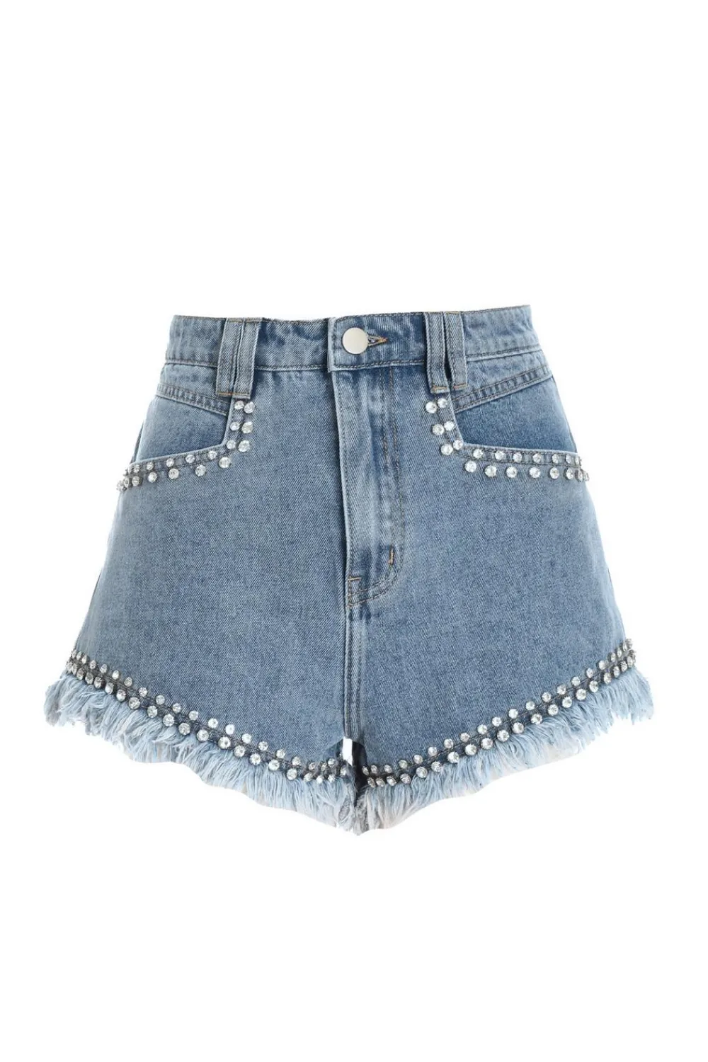 Quiz Summer Clothes|Shorts>Blue Denim Embellished Shorts