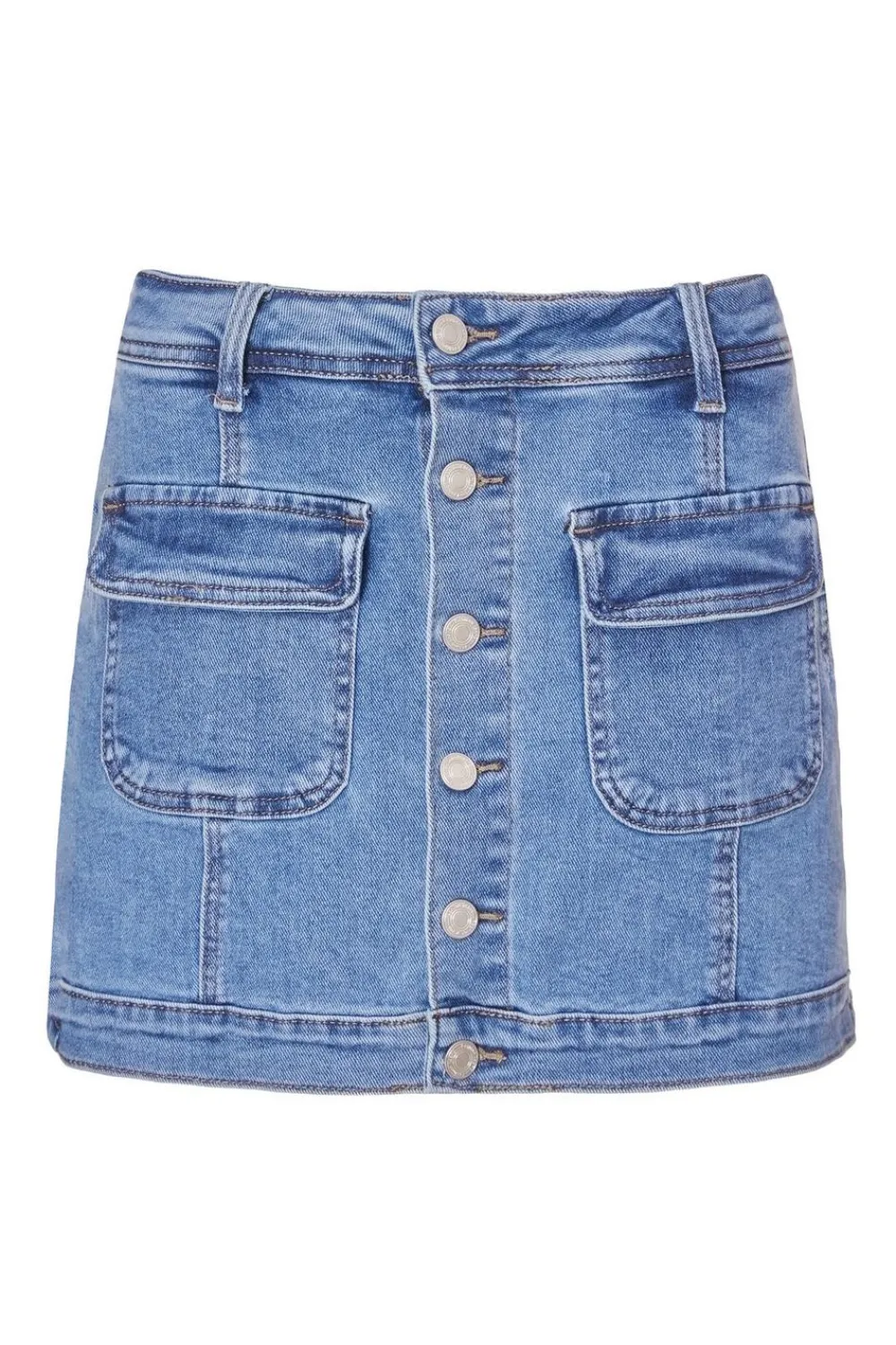 Quiz Summer Clothes|Skirts>Blue Denim Pocket Detail Skort