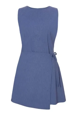 Quiz Playsuits|Summer Clothes>Blue Denim Wrap Playsuit