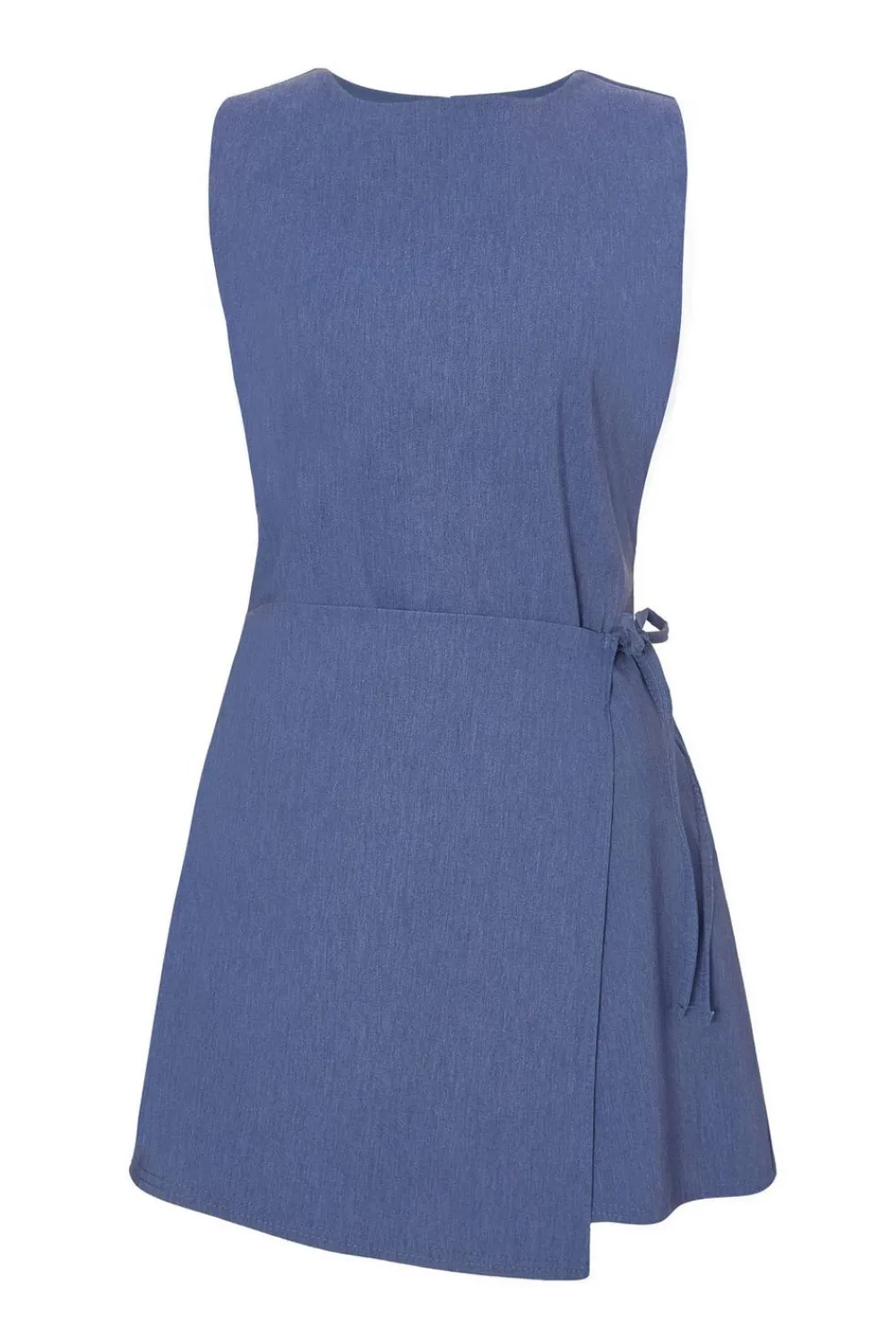Quiz Playsuits|Summer Clothes>Blue Denim Wrap Playsuit