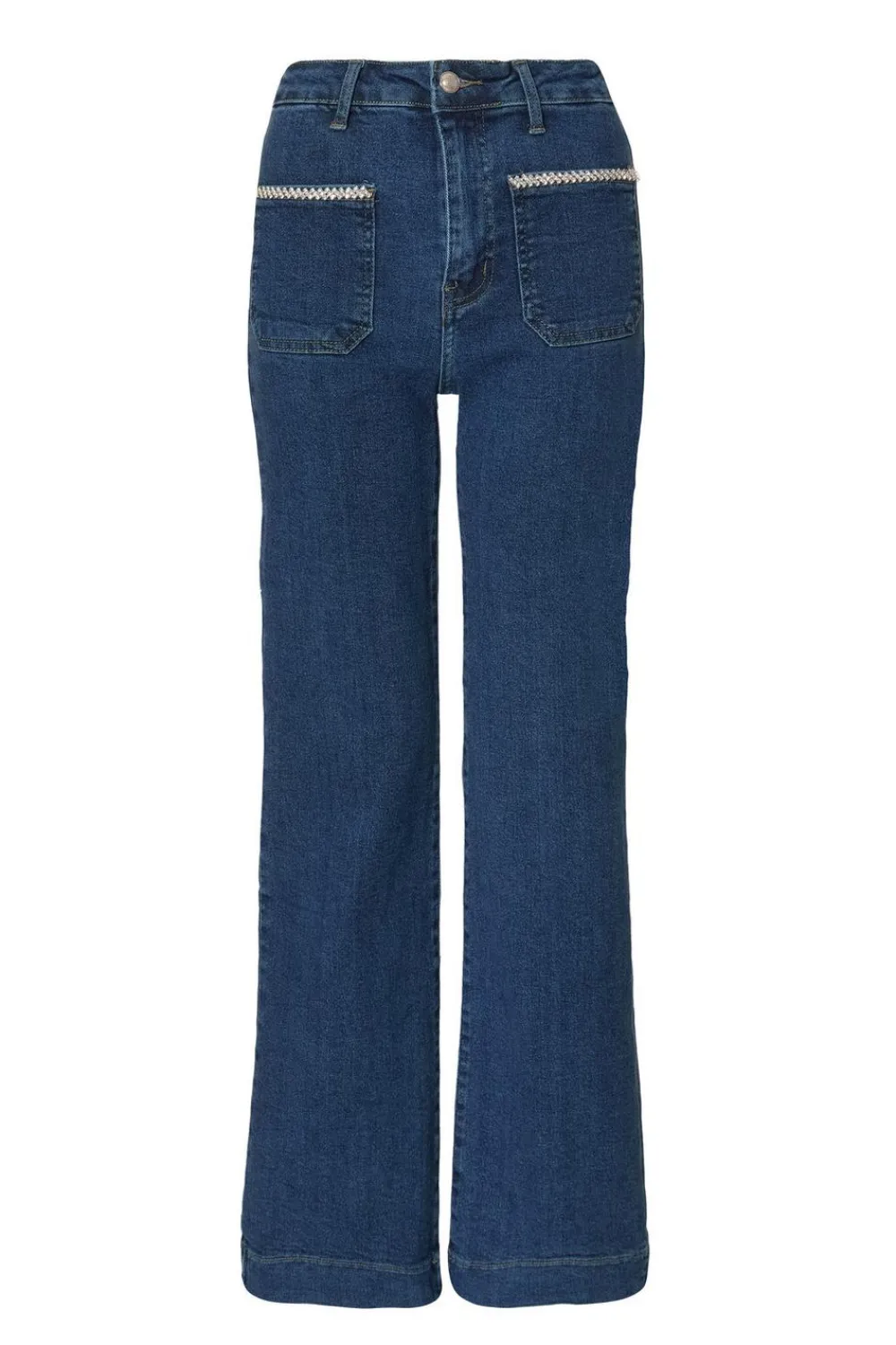 Quiz Trousers|Going Out>Blue Diamante Front Pocket Jeans