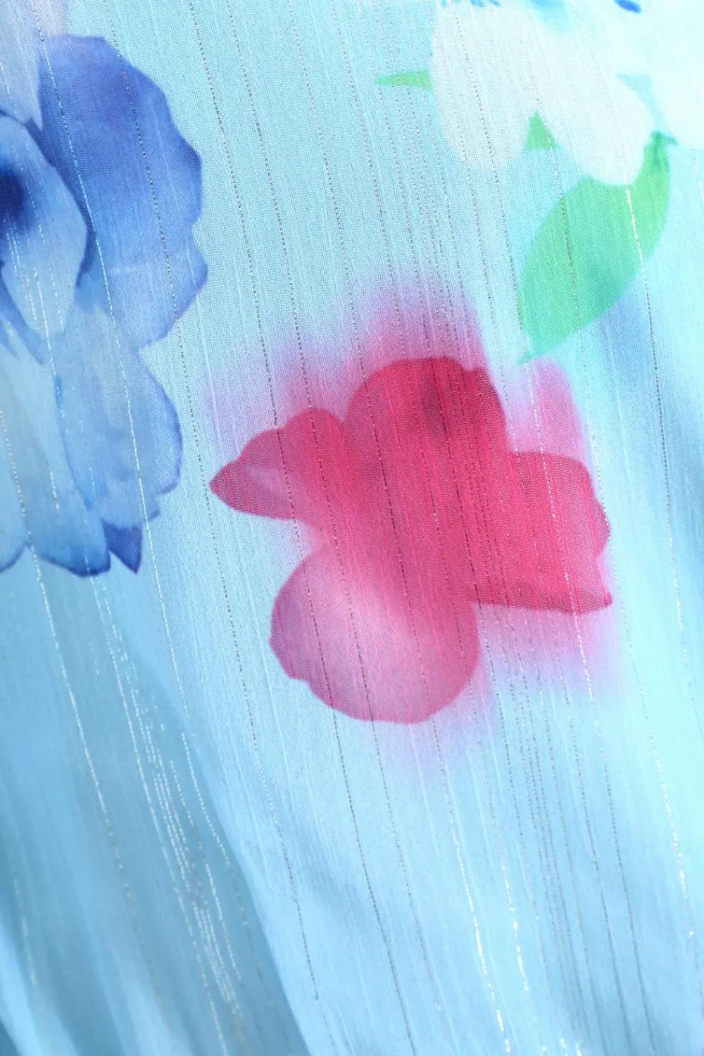 Quiz Summer Clothes|Florals>Blue Floral Chiffon Skater Dress