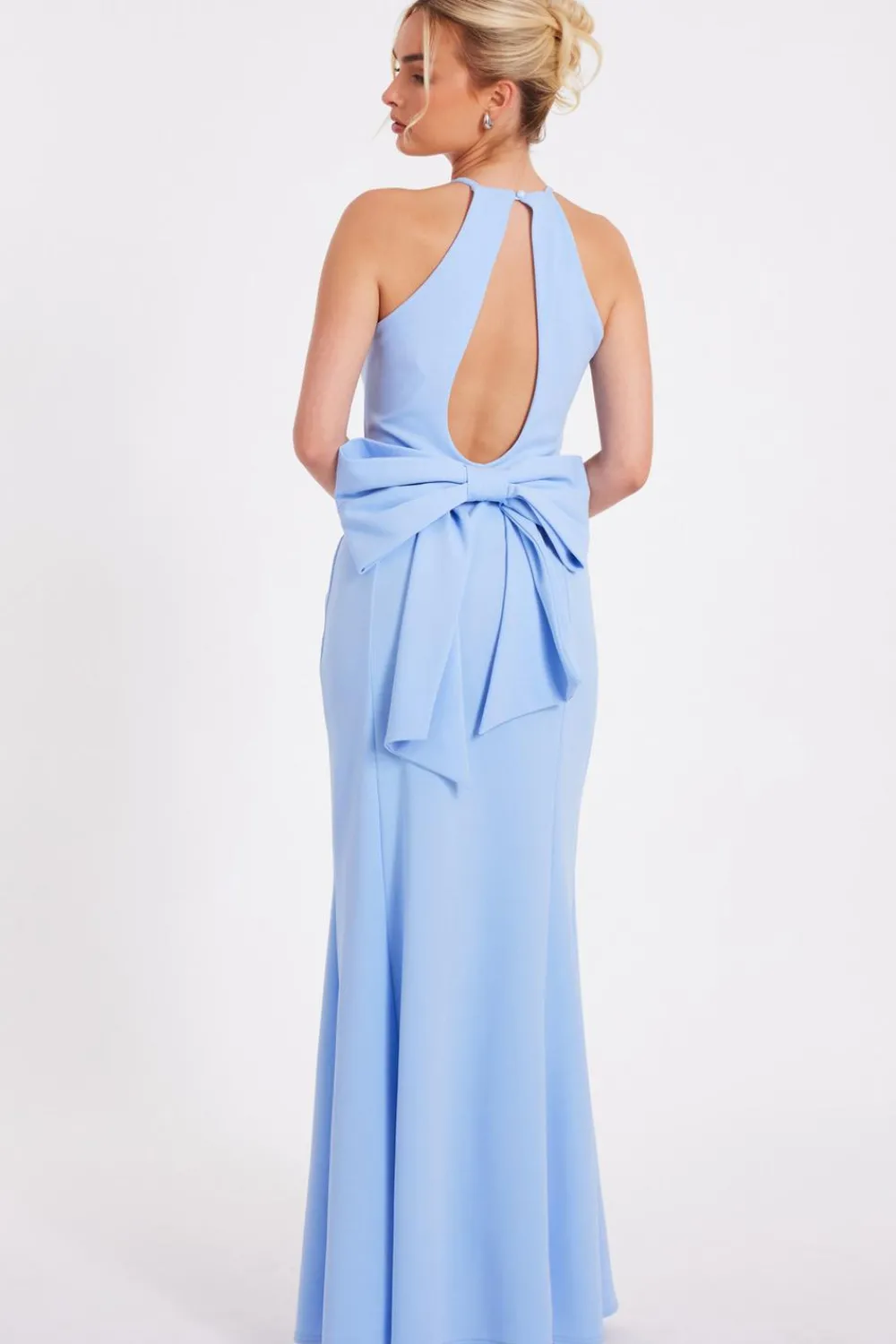 Quiz Prom & Ball|Evening Dresses>Halter Neck Fishtail Maxi Dress