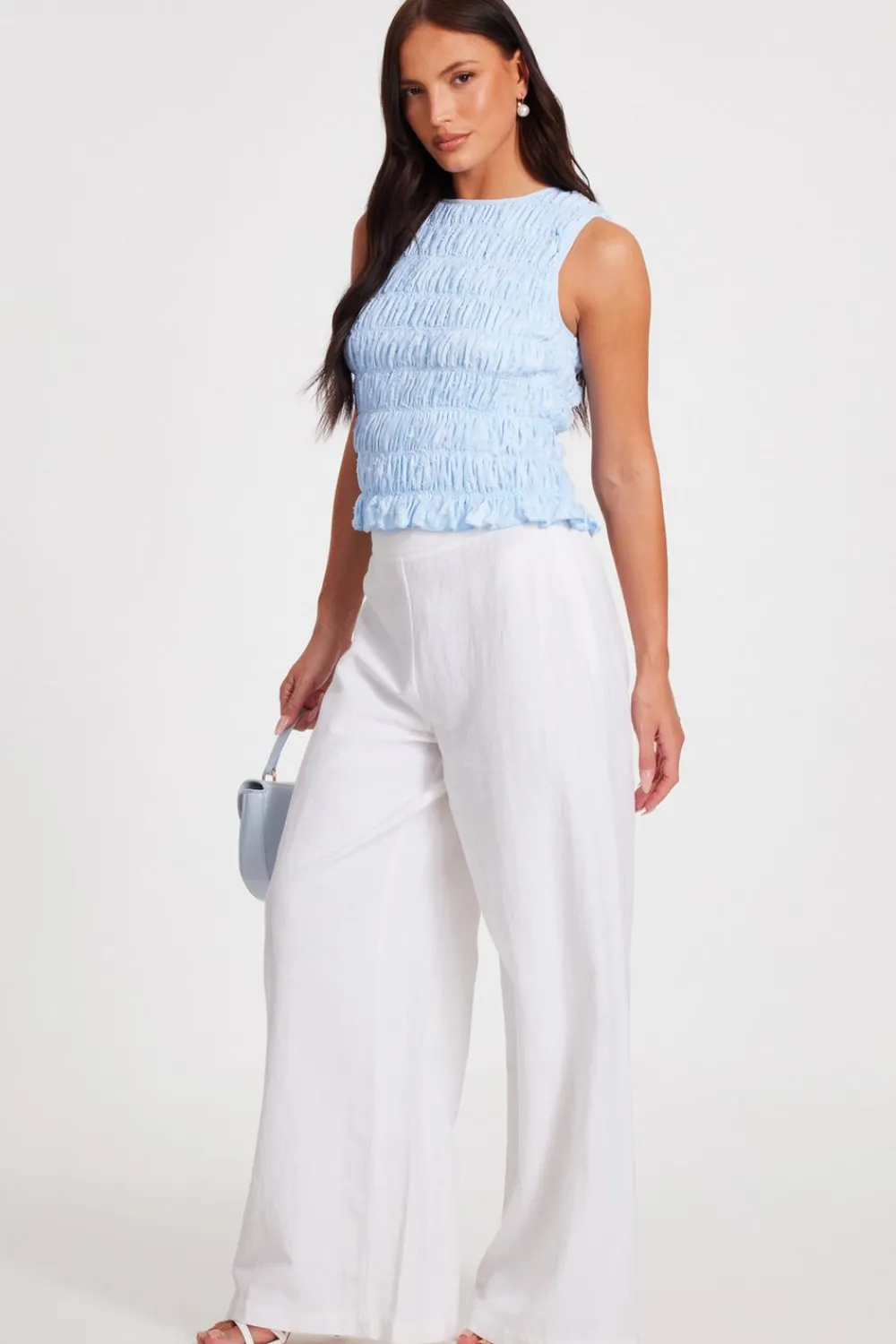 Quiz Summer Tops|Going Out Tops>Jacquard Gathered Top