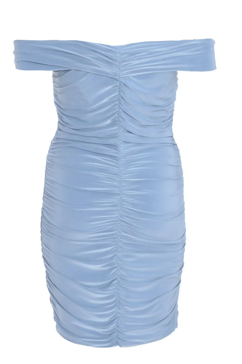 Quiz Mini Dresses|Bodycon Dresses>Blue Knot Front Bardot Bodycon Mini Dress
