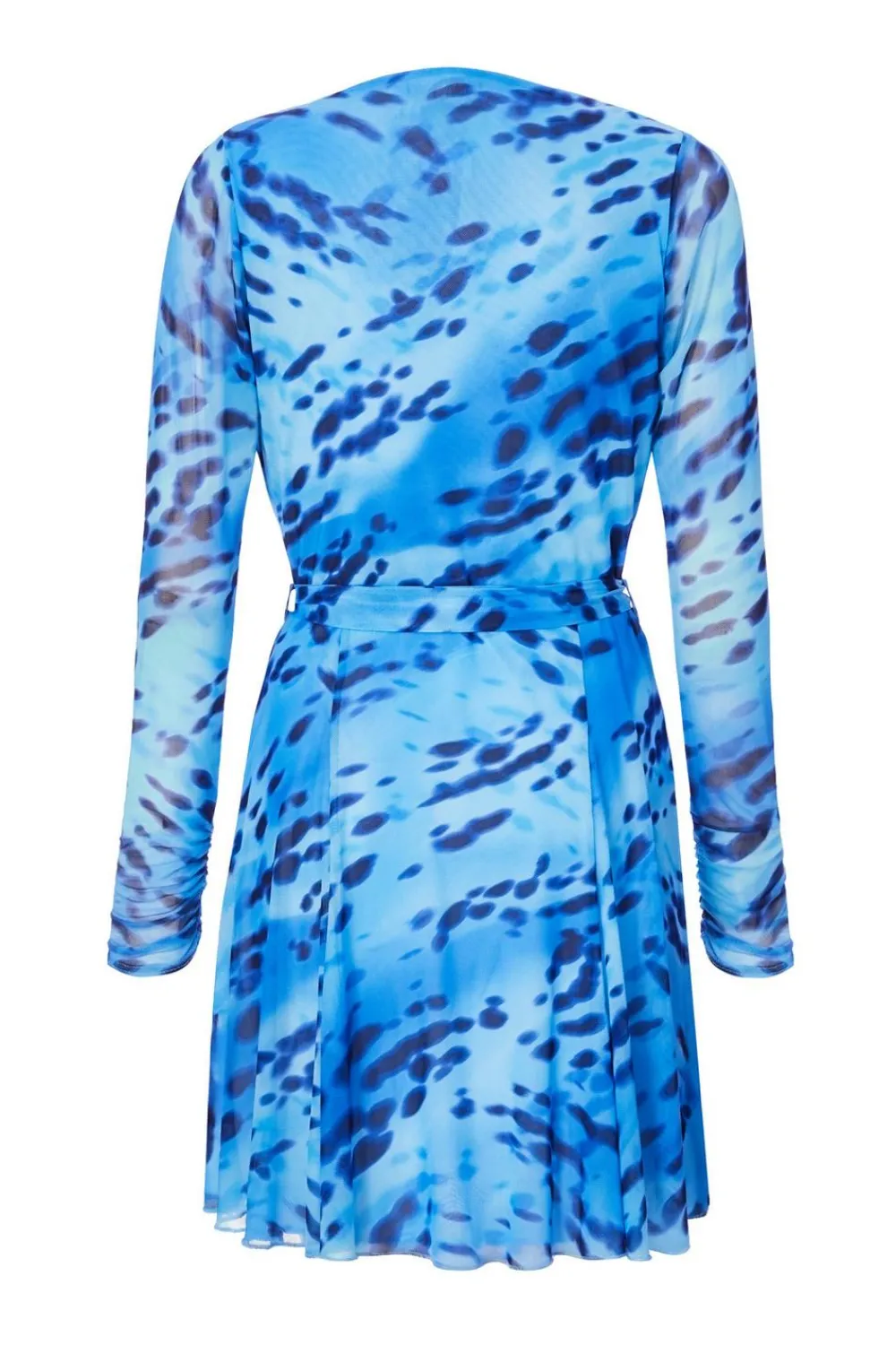 Quiz Summer Clothes|Going Out>Blue Mesh Animal Print Skater Dress