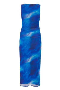 Quiz Summer Clothes|Going Out>Blue Mesh Marble Midaxi Dress
