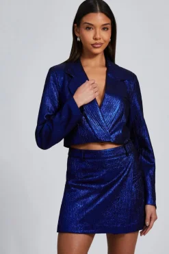 Quiz Co-Ords|Going Out>Metallic High Waisted Skort