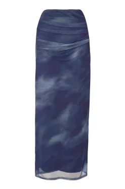 Quiz Skirts|Holiday>Printed Mesh Maxi Skirt