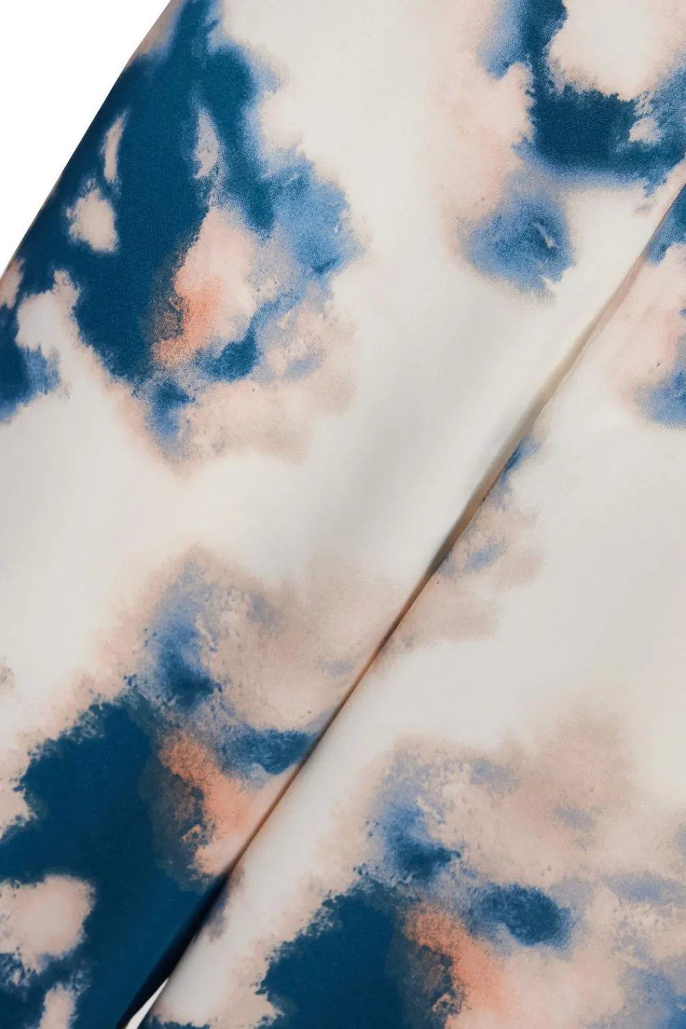 Quiz Trousers|Summer Clothes>Blue Satin Marble Print Trousers