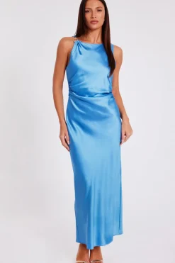 Quiz Day At The Races|Christening Guest>Satin Ruched Midaxi Dress