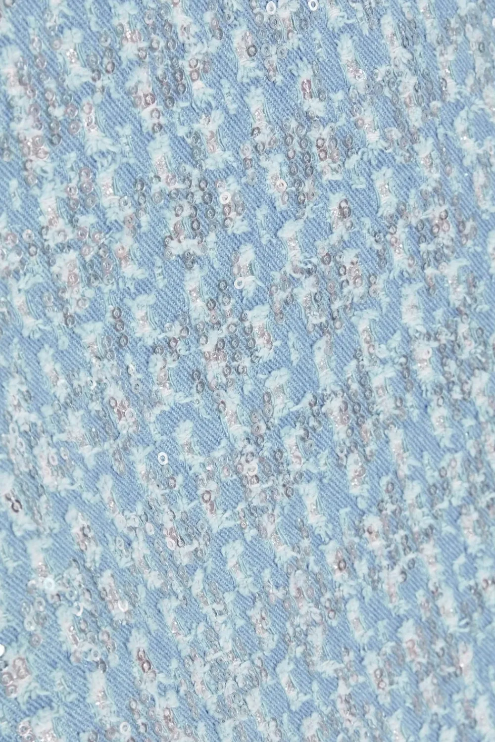 Quiz Summer Clothes|Skirts>Blue Sequin Denim Mini Skirt