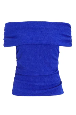 Quiz Going Out Tops|Day Tops>Textured Bardot Ruched Top