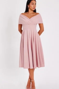 Quiz Evening Dresses|Day At The Races>Bardot Midi Dress