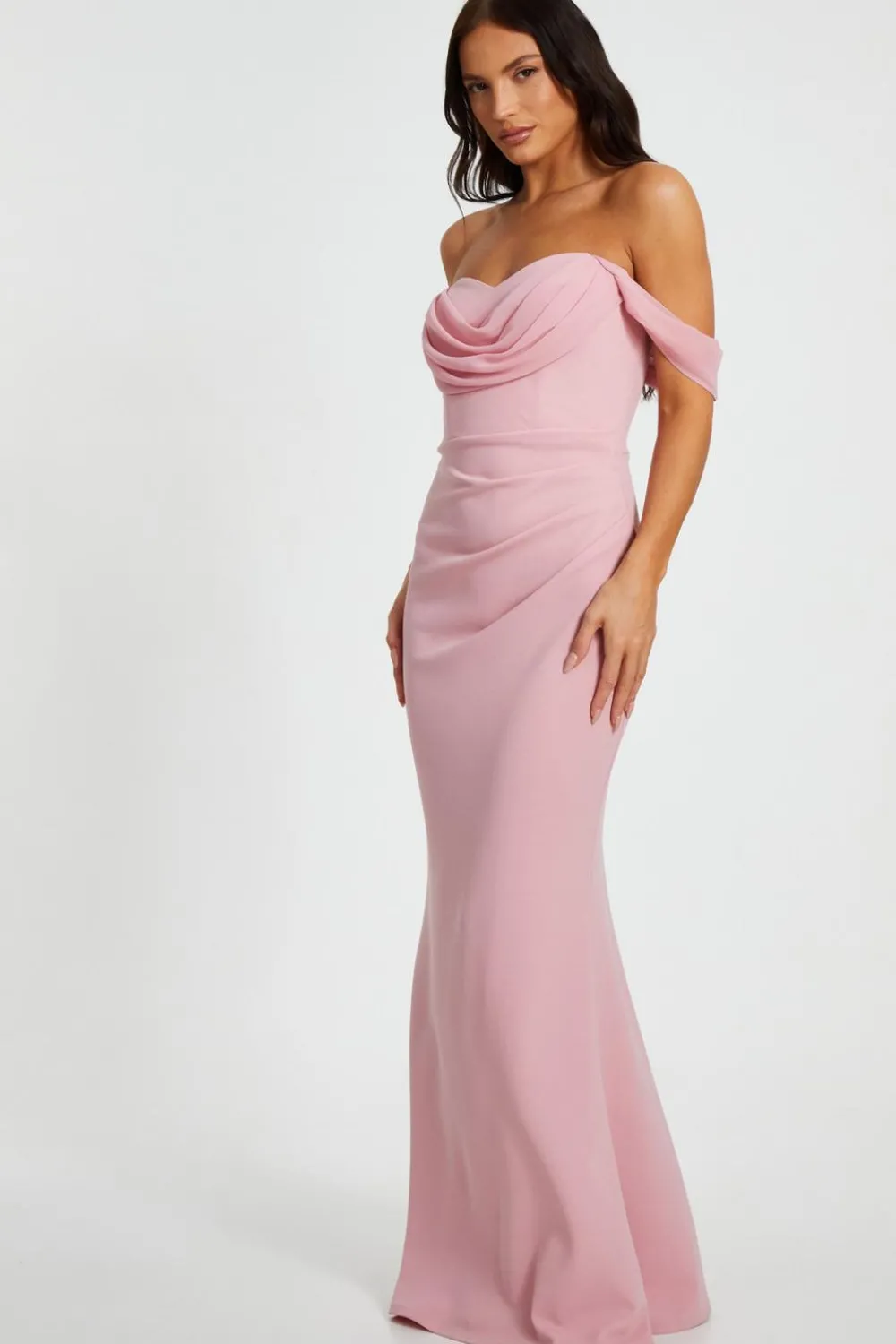 Quiz Prom Dresses|Prom & Ball>Chiffon Bardot Maxi Dress