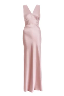 Quiz Prom Dresses|Prom & Ball>Blush Pink Satin Wrap Maxi Dress