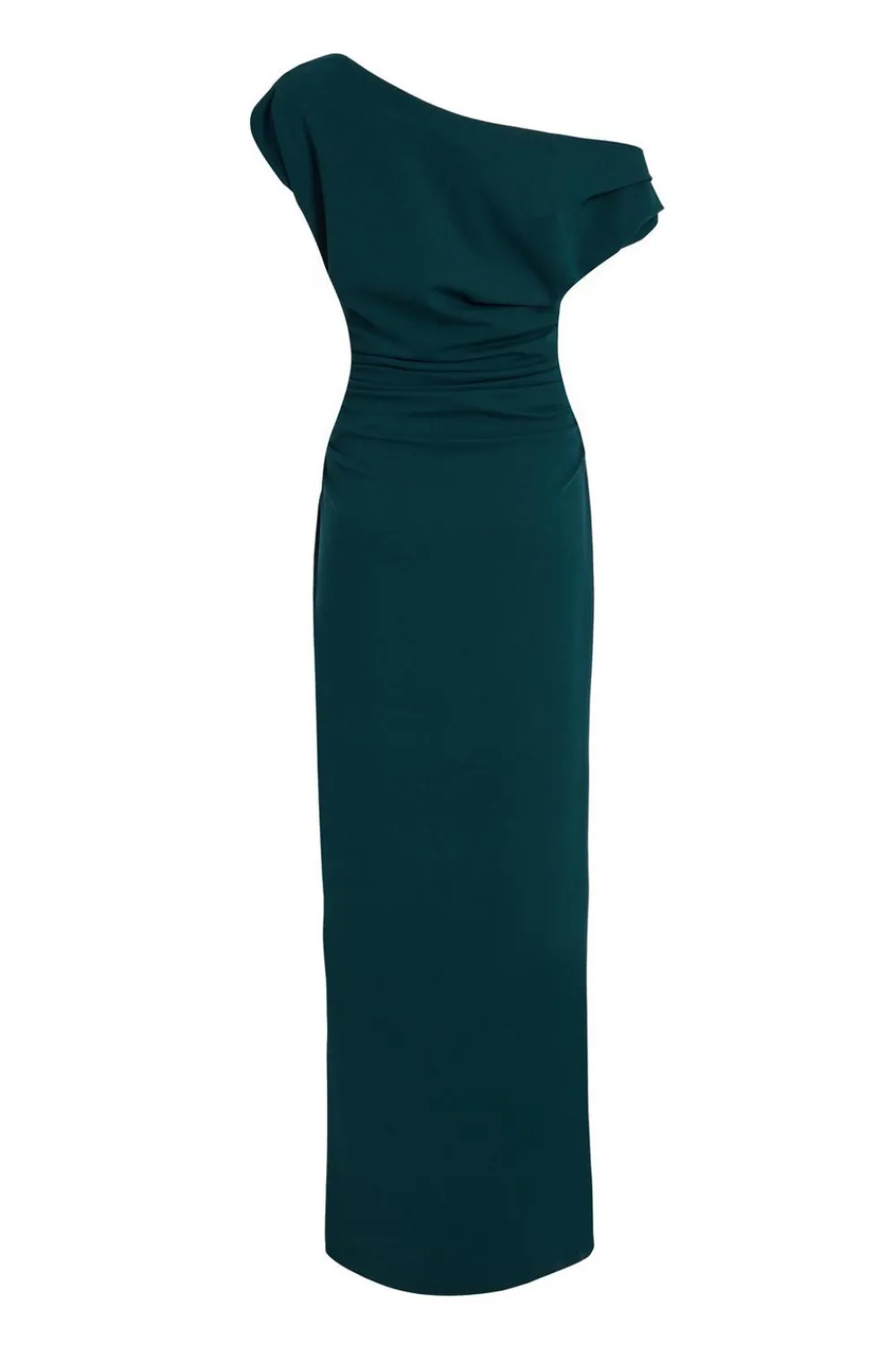 Quiz Evening Dresses|Dresses>Bottle Green Asymmetric Maxi Dress