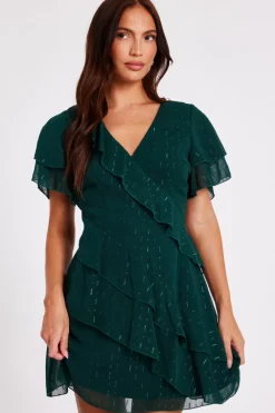 Quiz Day At The Races|Christening Guest>Chiffon Ruffle Mini Dress