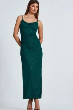 Quiz Evening Dresses|Midi Dresses>Glitter Mesh Midaxi Dress