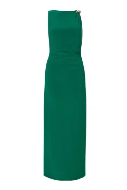 Quiz Day At The Races|Christening Guest>Gold Buckle Midaxi Dress