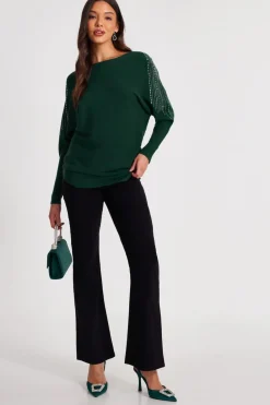 Quiz Knitwear|Jumpers>Knitted Diamante Jumper