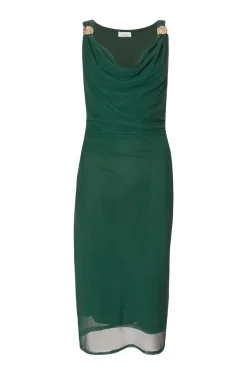 Quiz Day At The Races|Christening Guest>Mesh Buckle Detail Midi Dress