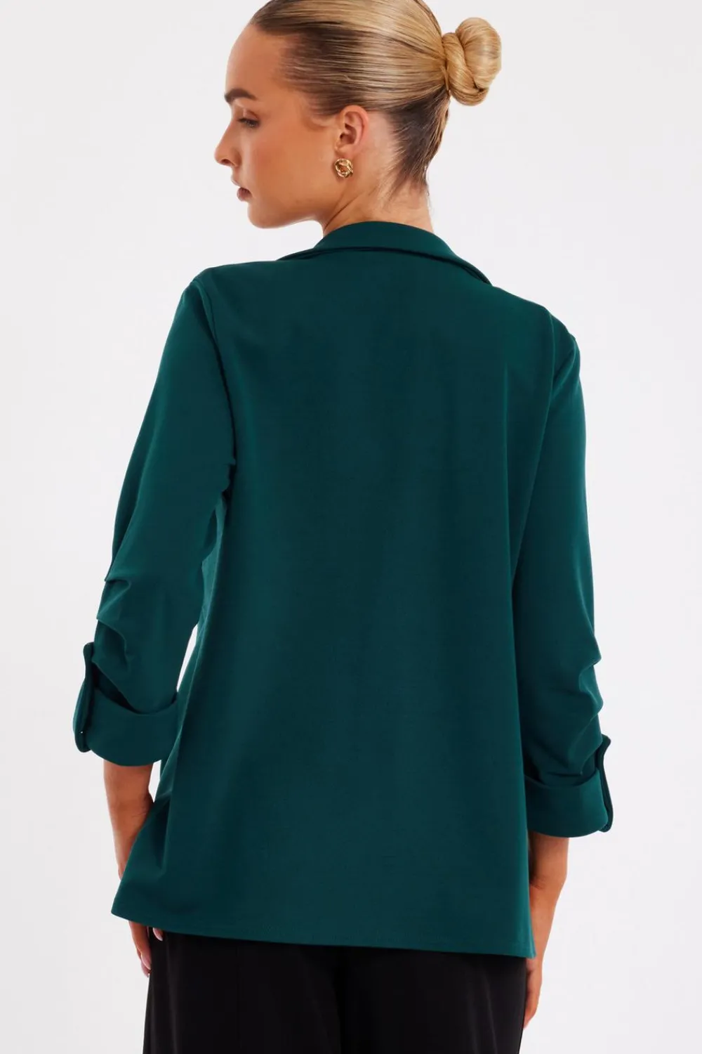 Quiz Workwear|Jackets & Coats>Ruched Sleeve Blazer