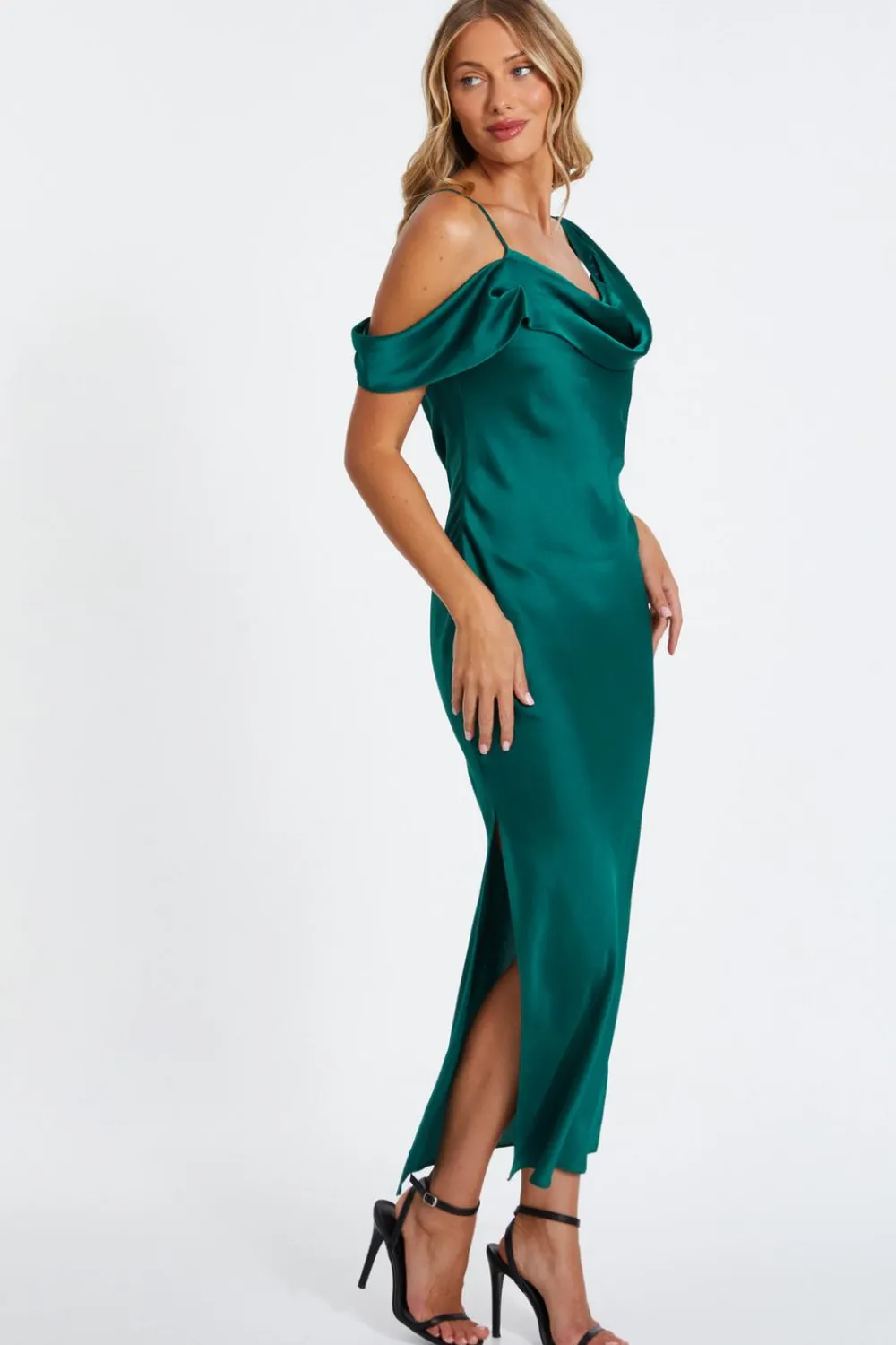 Quiz Prom Dresses|Prom & Ball>Satin Drop Shoulder Maxi Dress