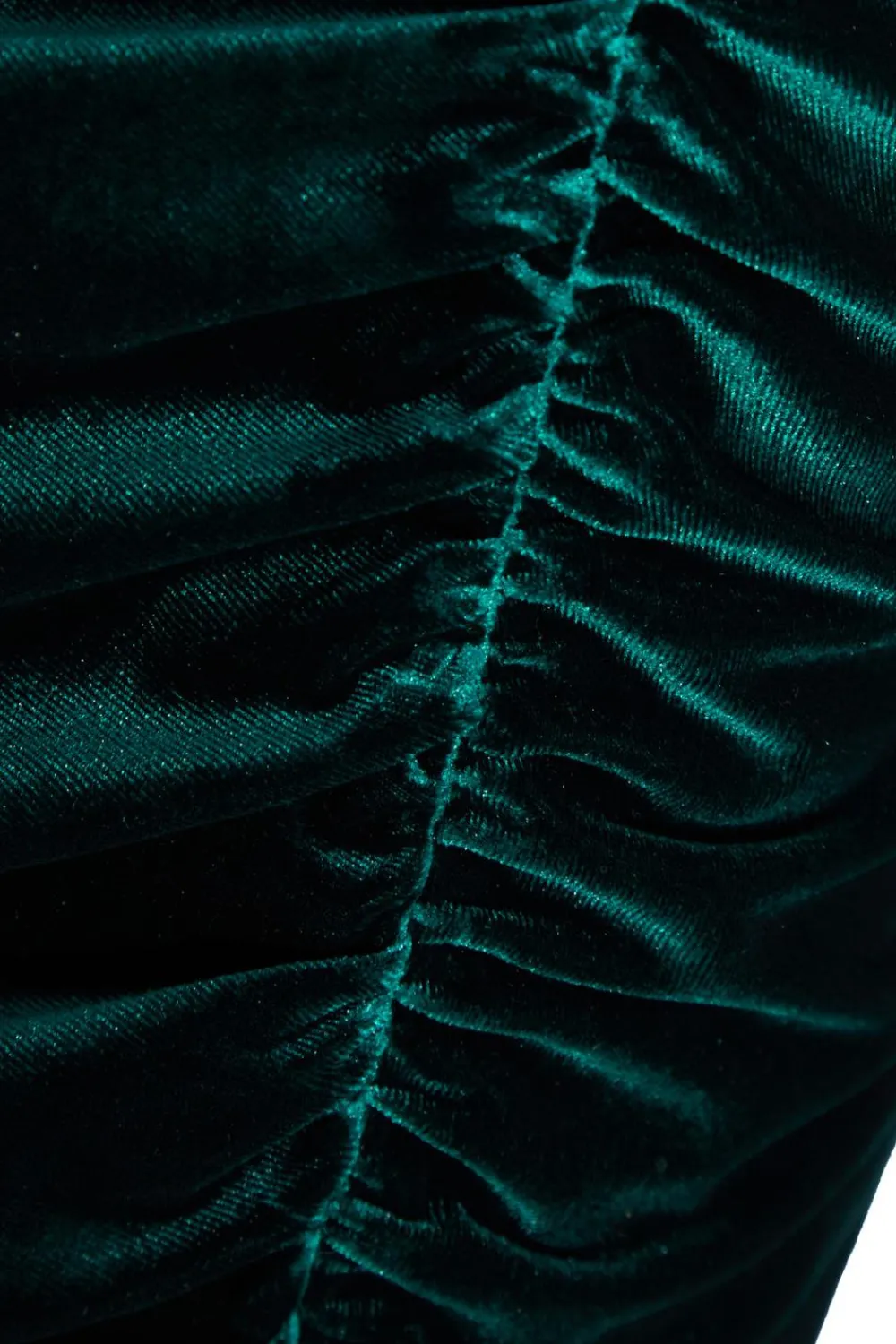 Quiz Evening Dresses|Wrap Dresses>Bottle Green Velvet Ruched Midi Dress