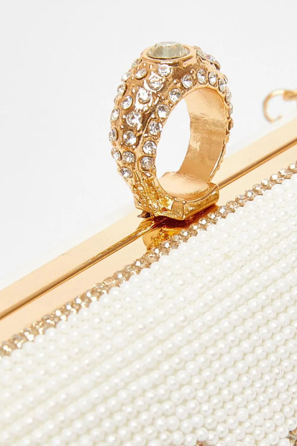 Quiz Wedding Accessories|Bride To Be>Bridal Gold Pearl Box Bag
