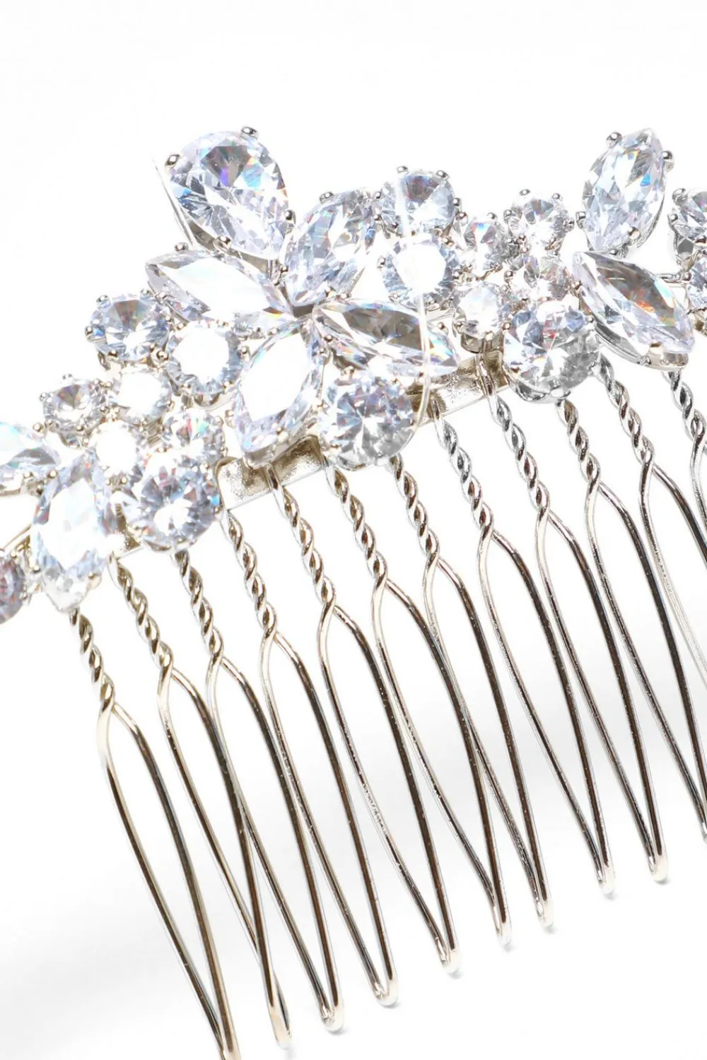 Quiz Wedding Accessories|Jewellery>Bridal Silver Jewel Hair Comb